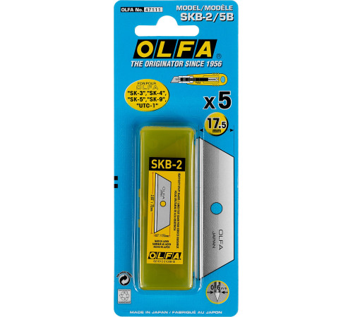 OLFA SK-4, 5 шт, 17.5 мм, из нержавеющей стали, трапециевидное лезвие (OL-SKB-2/5B) купить в Сочи OLFA SK-4, 5 шт, 17.5 мм, из нержавеющей стали, трапециевидное лезвие (OL-SKB-2/5B) купить в Сочи