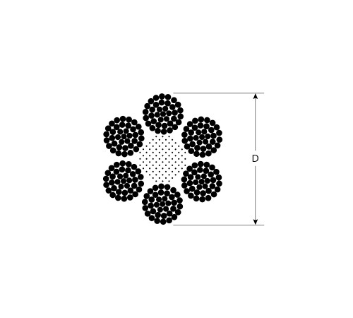 ЗУБР DIN 3066, свивка 6 х 37 + IWR, 14 мм, L 50 м, грузоподъемный стальной трос, Профессионал (30417-14) купить  в Сочи