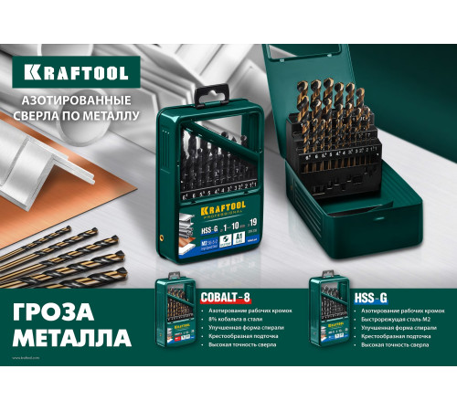 KRAFTOOL COBALT-8, 3.3 х 65 мм, сталь М42, HSS-Co(8%), сверло по металлу (29656-3.3) купить в Сочи KRAFTOOL COBALT-8, 3.3 х 65 мм, сталь М42, HSS-Co(8%), сверло по металлу (29656-3.3) купить в Сочи
