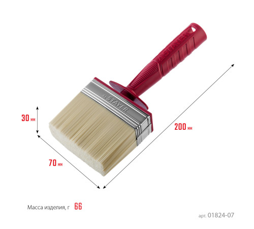 STAYER UNIVERSAL, 3 х 7 см, светлая щетина, пластмассовый корпус, все виды ЛКМ, макловица (01824-07) купить  в Сочи