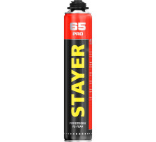 STAYER PRO 65, 800 мл, выход до 65 л, пистолетная, всесезонная, монтажная пена, Professional (41137)