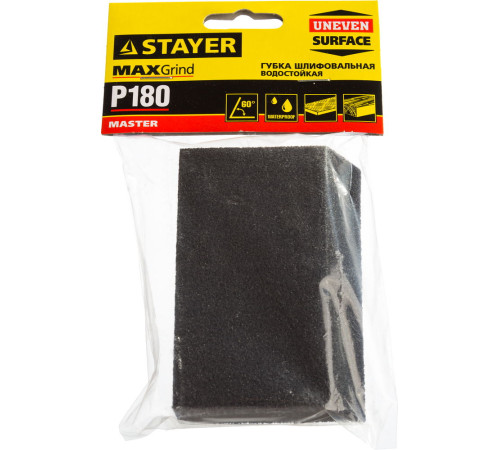 STAYER P180, 100 x 68 x 42 x 26 мм, водостойкая, четырехсторонняя угловая шлифовальная губка (3561-180) купить в Сочи STAYER P180, 100 x 68 x 42 x 26 мм, водостойкая, четырехсторонняя угловая шлифовальная губка (3561-180) купить в Сочи