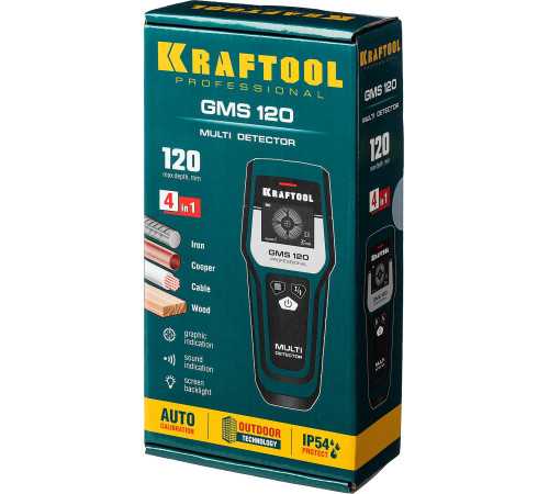 KRAFTOOL GMS-120, ЖК дисплей, универсальный детектор проводки (45298) купить в Сочи KRAFTOOL GMS-120, ЖК дисплей, универсальный детектор проводки (45298) купить в Сочи
