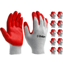 ЗУБР УНИВЕРСАЛ, L-XL, х/б перчатки с нитриловым обливом, маслобензостойкие, 13 класс, 10 пар (11458-K10)