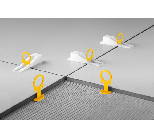 ЗУБР СВП КОЛЬЦО, комплект: 1,5 мм, зажим + клин, 50 + 50 шт, система выравнивания плитки (33833-H50) купить  в Сочи