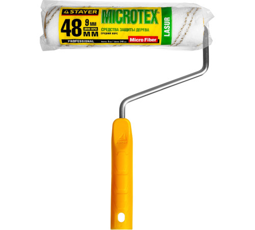 STAYER MICROTEX, 48 х 240 мм, бюгель 8 мм, ворс 9 мм, для агрессивных сред, малярный валик, Professional (0341-24) купить в Сочи STAYER MICROTEX, 48 х 240 мм, бюгель 8 мм, ворс 9 мм, для агрессивных сред, малярный валик, Professional (0341-24) купить в Сочи