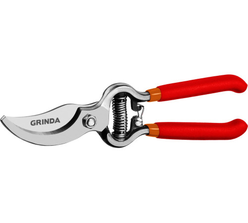 GRINDA G-3, 200 мм, высокоуглеродистая сталь, цельнокованый, покрытие ПВХ, плоскостной секатор (423103) купить  в Сочи