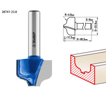ЗУБР 23.8 x 16 мм, радиус 4.8 мм, фреза пазовая фасонная №2, Профессионал (28741-23.8)