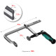 KRAFTOOL Forge FF-200/100, 100 х 200 мм, цельнокованая струбцина F (32014-100-200) купить в Сочи