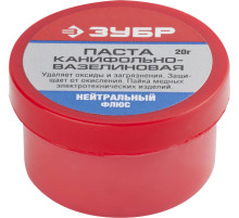 ЗУБР Паяльная паста, 20 г, канифольно-вазелиновая, флюс (55475-020)