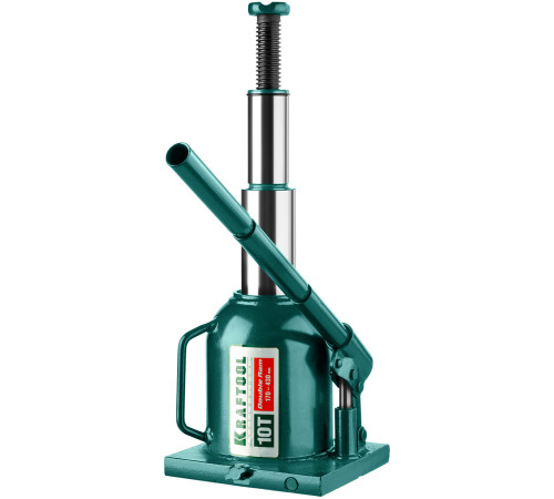 KRAFTOOL DOUBLE RAM, 10 т, 170 - 430 мм, с увеличенным подъемом, двухштоковый бутылочный домкрат (43463-10) купить  в Сочи