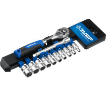 ЗУБР ТМ-12М, 12 предм., (1/4″), набор торцовых головок, Профессионал (27645-H12)