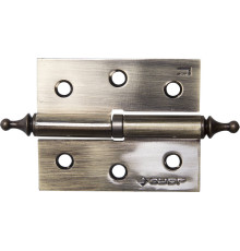 ЗУБР 75 х 63 х 2.5 мм, разъемная, правая, цвет старая латунь (AB), 2 шт, карточная петля (37605-075-5R)