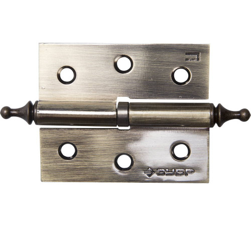 ЗУБР 75 х 63 х 2.5 мм, разъемная, правая, цвет старая латунь (AB), 2 шт, карточная петля (37605-075-5R) купить  в Сочи