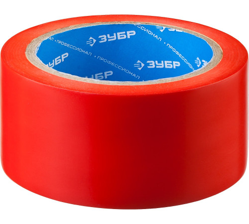 ЗУБР 50 мм, 25 м, красная, разметочная клейкая лента, Профессионал (12244-50-25) купить  в Сочи