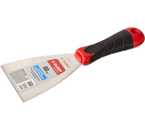 ЗУБР 80 мм, профилированное полотно, двухкомпонентная ручка, нержавеющий, шпатель (10072-08) купить  в Сочи