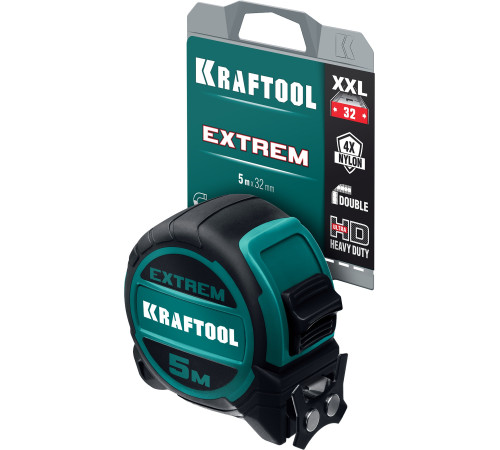 KRAFTOOL Extrem, 5 м х 32 мм, рулетка со сверх широким полотном (34127-5) купить  в Сочи