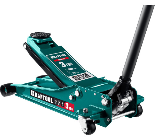 KRAFTOOL GRAND, 3 т, 75 - 500 мм, универсальный подкатной домкрат для СТО (43451-3) купить  в Сочи