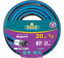 RACO EXPERT, 1/2″, 20 м, 35 атм, четырёхслойный, армированный, поливочный шланг (40302-1/2-20)