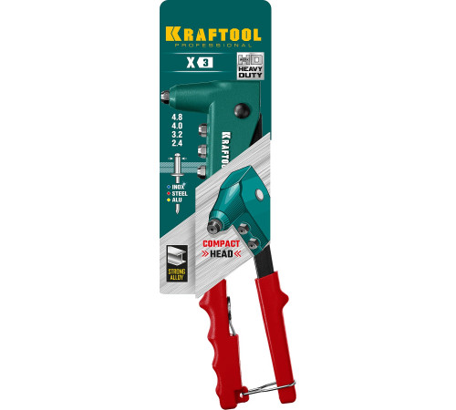 KRAFTOOL X-3, 2.4 - 4.8 мм, литой заклепочник (31170) купить в Сочи KRAFTOOL X-3, 2.4 - 4.8 мм, литой заклепочник (31170) купить в Сочи