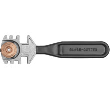 ЗУБР 3 режущих элемента, пластмассовая рукоятка, роликовый стеклорез (3360)