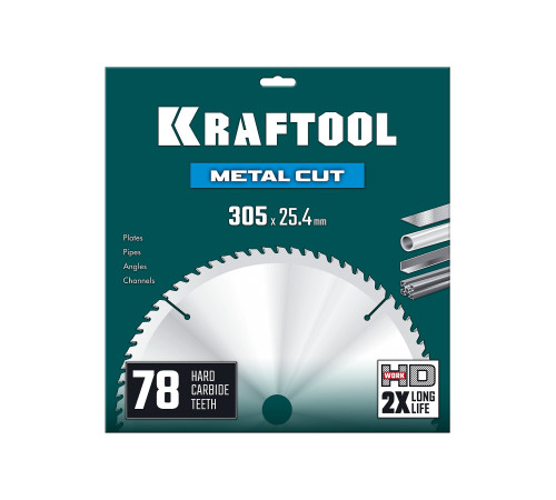 KRAFTOOL Metal Cut 305 х 25.4 мм, 78Т, диск пильный по металлу и стали (36954-305-25.4-78) купить  в Сочи