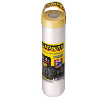 STAYER 2.1 х 15 м, 9 мкм ПВД, защитная пленка-маскер с клейкой лентой (12255-210-15)