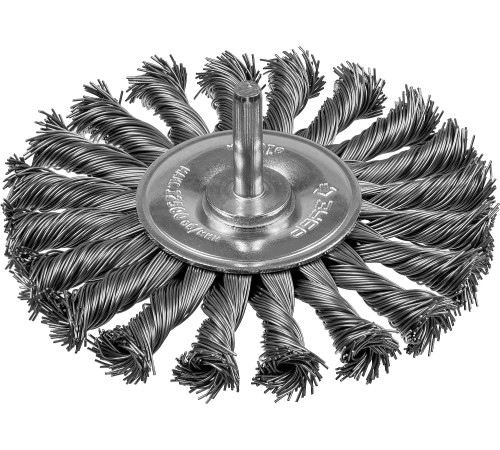 ЗУБР 100 мм, жгутированная стальная проволока 0.5 мм, щетка дисковая для дрели, Профессионал (3522-100) купить  в Сочи