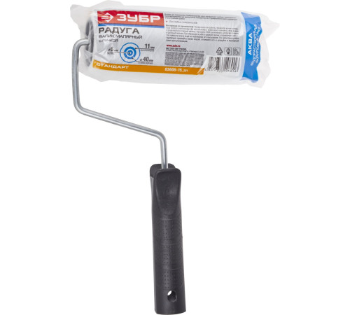 ЗУБР ПОРОЛОН, 44 х 150 мм, бюгель 6 мм, ворс 11 мм, для водорастворимых акриловых лаков и эмалей, малярный валик (03605-15) купить  в Сочи