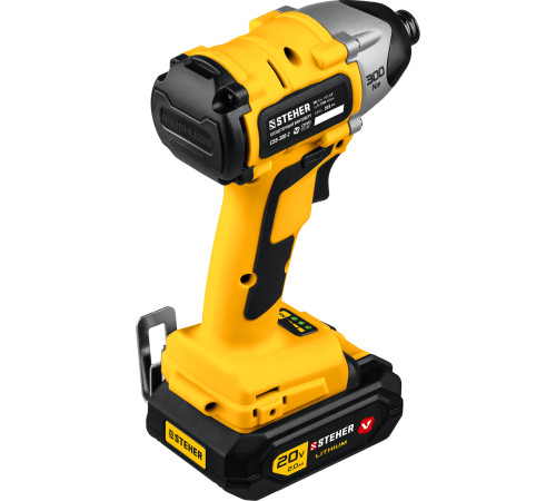 STEHER V1, 20 В, 300 Н·м, 2 АКБ (2 А·ч), бесщеточный винтоверт, кейс (CSB-300-2) купить в Сочи STEHER V1, 20 В, 300 Н·м, 2 АКБ (2 А·ч), бесщеточный винтоверт, кейс (CSB-300-2) купить в Сочи