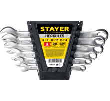 STAYER HERCULES, 6 шт, 6 - 14 мм, набор комбинированных гаечных ключей, Professional (27085-H6)
