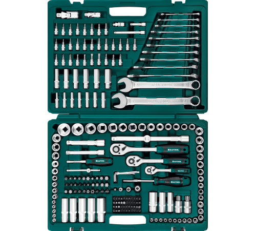 KRAFTOOL X Drive, 216 предм., (1/2″+3/8″+1/4″), универсальный набор инструмента (27888-H216) купить  в Сочи