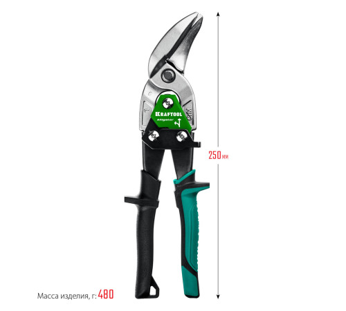 KRAFTOOL Alligator, 250 мм, левые усиленные ножницы по металлу с выносом (2328-OL) купить  в Сочи