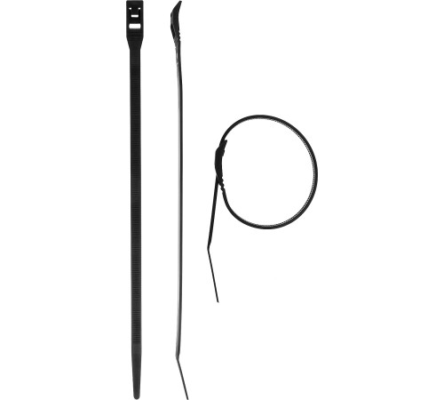 ЗУБР КОБРА, 7.6 x 370 мм, нейлон РА66, 10 шт, черные, кабельные стяжки с плоским замком, Профессионал (30935-76-370) купить  в Сочи