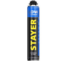 STAYER LOW EXPANSION, 800 мл, пистолетная, выход до 50 л, всесезонная, с низким вторичным расширением, монтажная пена, Professional (41136)
