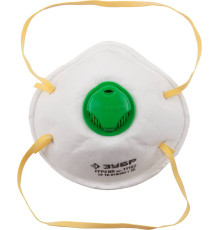 ЗУБР ПФК-95, класс защиты FFP2, коническая, фильтрующая полумаска с клапаном выдоха (11162)