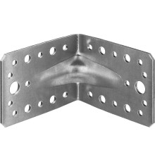 ЗУБР УКУ-2.5, 65 x 90 x 90 x 2.5 мм, цинк, усиленный крепежный уголок (31011-90)