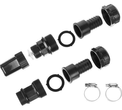 ЗУБР обратный клапан с фильтром, адаптер, два хомута, набор для всасывающих шлангов (40316) купить  в Сочи