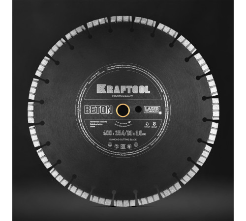 KRAFTOOL BETON 400 мм (25.4/20 мм, 12х3.6 мм), алмазный диск (36686-400) купить в Сочи KRAFTOOL BETON 400 мм (25.4/20 мм, 12х3.6 мм), алмазный диск (36686-400) купить в Сочи