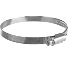 ЗУБР Х-9Н, 70 - 90 мм, накатная лента 9 мм, цинк, 25 шт, червячный хомут (37807-90)