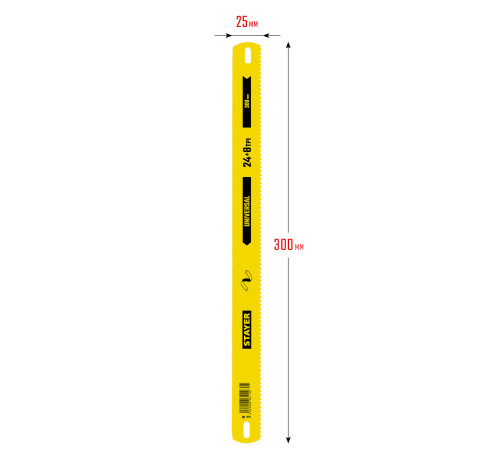 STAYER Universal, 8 + 24 TPI, 25 х 300 мм, 1 шт, коробка 50 шт, универсальное двустороннее широкое полотно по дереву и металлу (1591) купить в Сочи STAYER Universal, 8 + 24 TPI, 25 х 300 мм, 1 шт, коробка 50 шт, универсальное двустороннее широкое полотно по дереву и металлу (1591) купить в Сочи