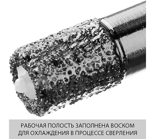 ЗУБР АВК, d 6 мм, (М14, 15 мм кромка), вакуумная алмазная коронка, Профессионал (29865-06-M14) купить  в Сочи
