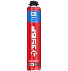 ЗУБР PRO 65, 850 мл, пистолетная, всесезонная, SVS, с увеличенным выходом до 65 л, профессиональная, монтажная пена (41147)
