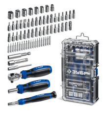 ЗУБР Компакт 74 предм., система стыковки Z-БОКС, универсальный набор инструмента, Профессионал (25283)