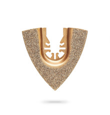 ЗУБР CARBIDE ВК8 Р60, 80 мм треугольное полотно с твердосплавной крошкой: твердое дерево, строительный раствор, клей, UniLock (15557)