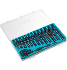 СИБИН 100 шт, (1-10 мм), быстрорежущая сталь, класс В, пласт.бокс, набор сверл по металлу (29610-H100)