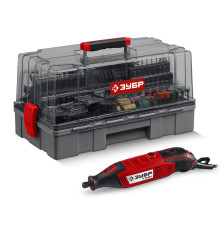 ЗУБР 245 предметов, 160 Вт, набор мини-насадок с гравером (ЗГ-160-H245)