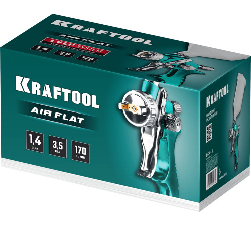 KRAFTOOL AirFlat, LVLP, 1.4 мм, пневматический краскопульт с верхним бачком (06524-1.4) купить в Сочи KRAFTOOL AirFlat, LVLP, 1.4 мм, пневматический краскопульт с верхним бачком (06524-1.4) купить в Сочи