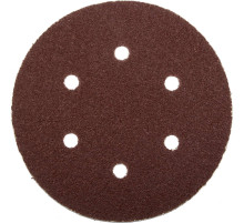 Круг шлифовальный ЗУБР ″Мастер″ универсальный, из абразивной бумаги на велкро основе, 6 отверстий, Р40, 150мм, 5шт