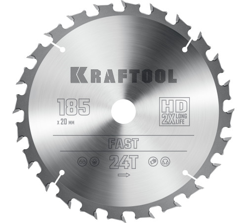 KRAFTOOL Fast, 185 х 20 мм, 24Т, пильный диск по дереву (36950-185-20) купить в Сочи KRAFTOOL Fast, 185 х 20 мм, 24Т, пильный диск по дереву (36950-185-20) купить в Сочи